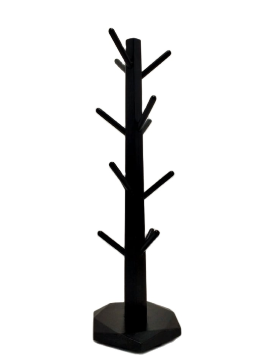 Wooden Black Mug Tree Holder With 12 Branches Lazada PH