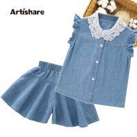 【CC】 Denim   Short Clothing Children Tracksuits