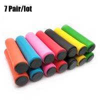 7Pair/lot Bicycle Handle bar Grips Cover Outdoor MTB Mountain Bike Cycling Bicycle Silicone Anti-slip Handlebar Soft Grips