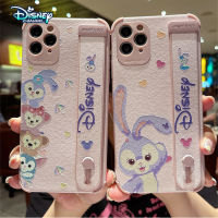 Cartoon Purple Rabbit Slalou Wristband Shockproof Soft Phone Case for iPhone 13 12 11 Pro Max iPhone X XR 7 8 Plus