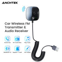 Anchtek FM Transmitter Wireless AUX Audio Receiver Led Display TF Card Music Car MP3 Player Bluetooth 5.0 Car Handsfree Calling