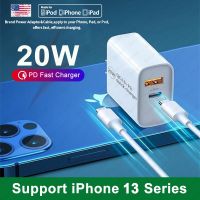 [2023ใหม่] ของแท้อะแดปเตอร์แปลงไฟ USB ชนิด C 20W สำหรับ Apple iPhone 13 12 11 Pro Max Mini X XS XR 8 Plus iPad สาย iPhone ที่ชาร์จโทรศัพท์อย่างรวดเร็ว