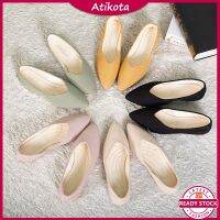 Atikota lat Shoes Pointed Shallow Mouth Soft Woman Shoe Comfortable Non-slip Ladies Work Shoes