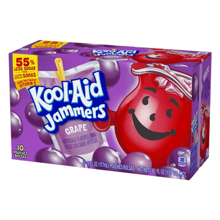 KoolAid Jammers Fruit Juice Drink GRAPE (10 Pouches x 177ml) Lazada PH