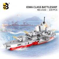 100+PCS Building Bs Kit Toy Iawa-Class Battleship Toy Gift Military Series Happy Gift For Children