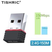 TISHRIC USB Wifi Adapter Antenna 2.4G 150Mbps Wireless 802.11n/g/b Ethernet Mini Wi-fi Network Card  For Desktop Laptop 7 8 10  USB Network Adapters