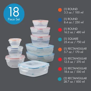 LocknLock Tritan 2-Piece 44 oz. Square Food Storage Container Set