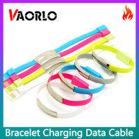 VAORLO แหวนสายชาร์จสำหรับข้อมือ USB ดั้งเดิมข้อมูลแบบพกพาสามารถใส่ได้กับ iPhone สายส่ง14 ProMax 13 Pro 12สำหรับสมาร์ทโฟน TypeC ไมโคร MP4 MP3