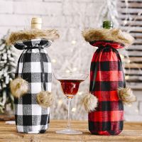 New Year 2021 Christmas Decorations for Home Xmas Wine Bottle Cover Stocking Gift Holder Navidad New Years Eve Decorations 2021