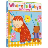 Karen Katz Where is Baby Wheres mom? Karen Katz classic picture book cardboard flipping Book English Enlightenment early childhood parent-child reading English original imported childrens books