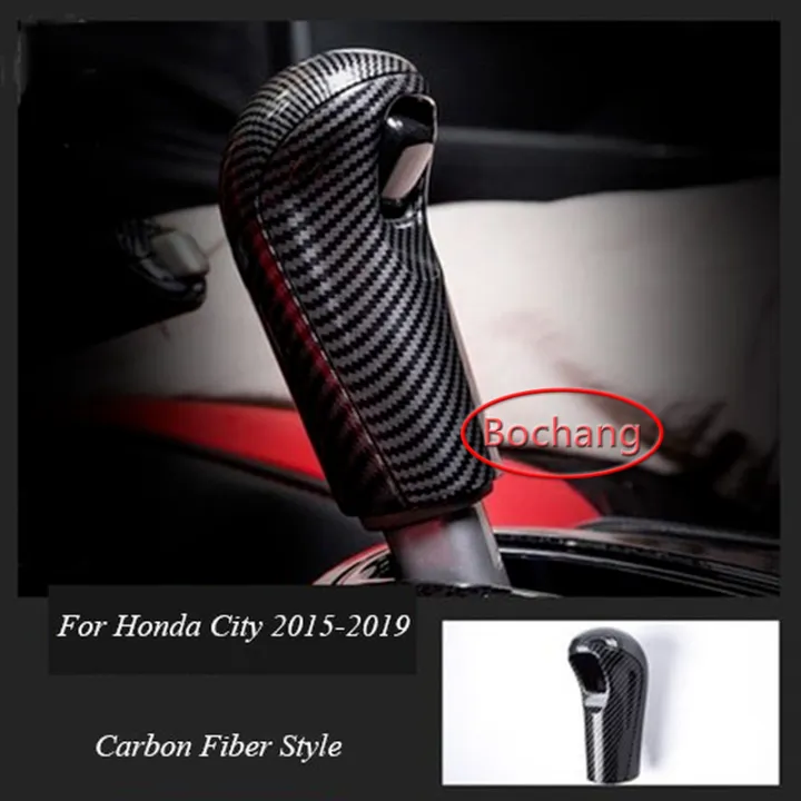 Carbon Fiber Center Console Gear Shift decorative cover For Honda City