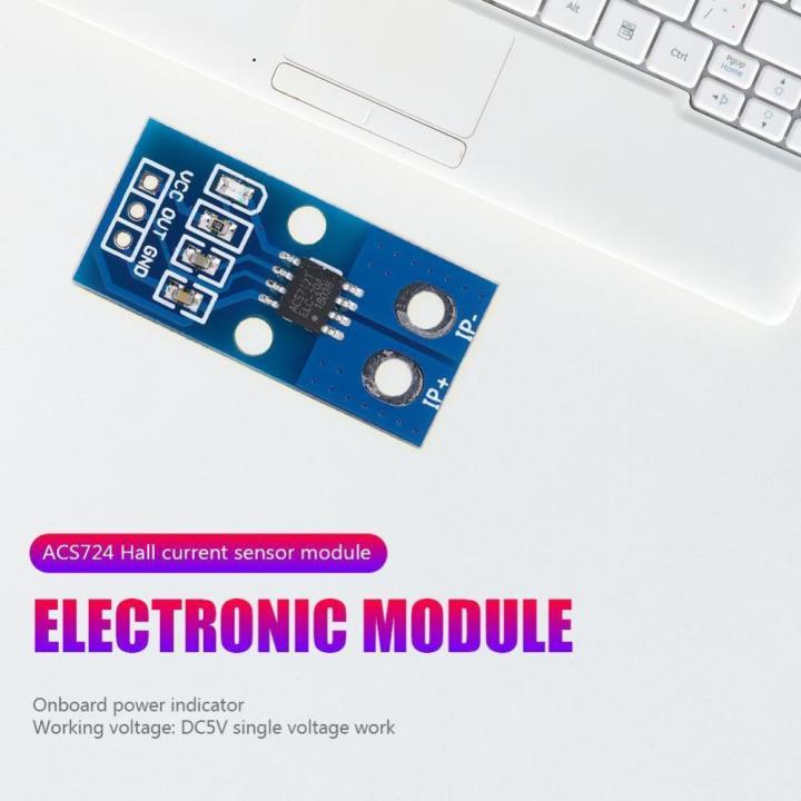 โมดูลอิเล็กทรอนิกส์-acs724เซ็นเซอร์ปัจจุบันของห้องโถง-dc-5v-แรงดันไฟฟ้าเดี่ยวเซ็นเซอร์ปัจจุบันของห้องโถงเซ็นเซอร์โมดูลสำหรับ-arduino