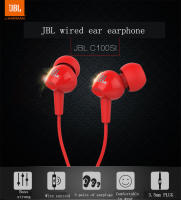 สำหรับ JBL C100SI หูฟังสเตอริโอแบบมีสาย3.5มม. C100 Si หูฟังออกกำลังดนตรีเบสลึกหูฟังใส่วิ่งโทรแบบแฮนด์ฟรีพร้อมไมโครโฟน