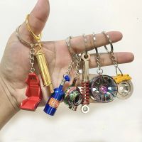 ۩♤ Creative Car Speed Gearbox Gear Head Keychain Manual Transmission Lever Metal Keyring Car Bicycle Refitting Pendant Key Holder