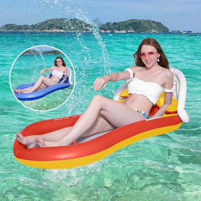 แพลอยน้ำ Inflatable เปลลอยน้ำเตียงลมลอยน้ำ Lounge เก้าอี้ Drifter สระว่ายน้ำห่วงยางชายหาดสำหรับผู้ใหญ่ เบาะนอนแบบเป่าลม ที่นอนน้ำ