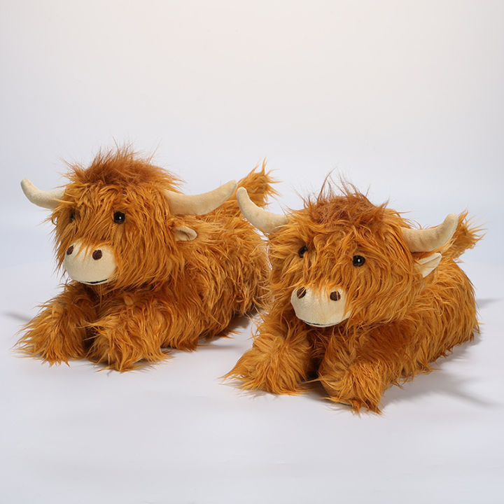 Letupan Rentas Sempadan Yak Mainan Mewah Highland Cow Plush Anak Patung ...