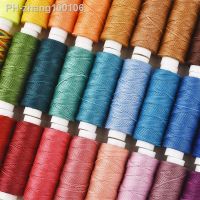 0.65mm Round Waxed Cord Polyester Coated Sewing Thread DIY Handmade Leather Stitching Rope Bracelets Jewelry Braided 25M