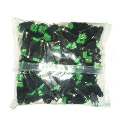 ◙□❏ 100Pcs DC Power Female Jack Connector Plugs For LED Light Strip Switching Power Adapter