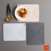 【CC】❁☇  Placemat Coasters Big Size Silicone Coaster Pot Non-slip Mats Double-sided Thickened