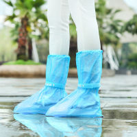 Spot parcel post Mens and Womens Waterproof Overshoe Rainy Day Waterproof Shoe Cover Outdoor Travel Mid-High Tube Thickening Wear-Resistant Sole Non-Slip Waterproof Boots Sets