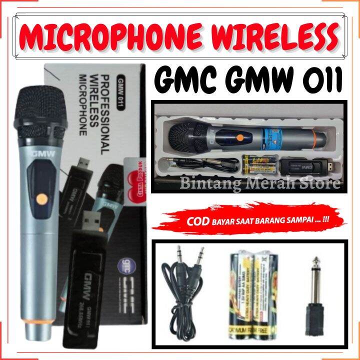 Terbaru Mic Profesional Wireless Microphone Mic Tanpa Kabel Gmc Gmw