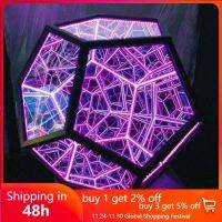 Christmas Decor Night Lights Creative Cool Infinite Dodecahedron Creative Cool Color Art Lights Dream Star Lights Birthday Gifts Night Lights