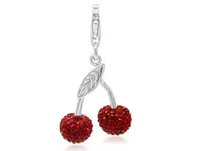GM Crystal Fashion Fruit collection Silver 925 Charm pendant jewellry Cherry 18.5mm
