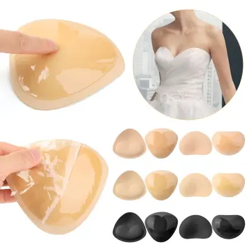4pcs Silicone Bra Inserts Breast Pads Sticky Push-up Women Bra Cup Thicker  Nipple Cover Patch Bikini Inserts for Swimsuit