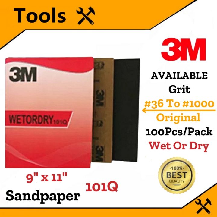 3M LIHA Sandpaper 101Q Wet Or Dry Sanding Abrasive Paper Grit 36-1000  Lazada PH