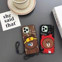 Oukitel เคส C21โปรการ์ตูนหมีสีน้ำตาลเคสโทรศัพท์กันกระแทก