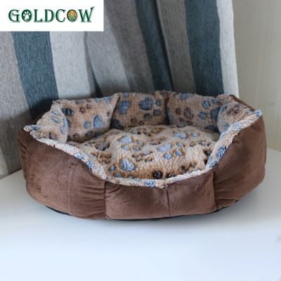 [pets baby] Cat BedPet Dog Beds Mats Warm Plush Sofa Kennel Pet Bed DeepBasket For Small Dog Cat Soft CusionNest Kennel