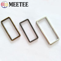 10pc Meetee 20-50mm Metal O D Ring Buckles Luggage Webbing Adjust Square Rings Buckle Clasp Dog Collar DIY Clothes Sew Accessory