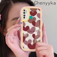 เคส Chenyyka สำหรับ Infinix เคส X655C 9 Pro ลายการ์ตูนเลิฟหัวใจดีไซน์ใหม่ขอบครีมนุ่มเคสมือถือกันกระแทกแบบใสโปร่งใสลายกล้องถ่ายรูปเรียบง่ายอ่อนโยนฝาครอบป้องกัน