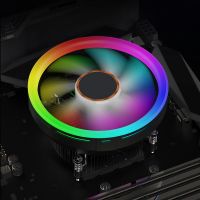 115X พัดลมระบายความร้อน CPU RGB 120มม. I3 I5ที่ระบายความร้อน CPU I7สำหรับอินเทล LGA 1156 1150 1151 1155 3ขาพัดลมซีพียูเย็นพีซีเงียบ