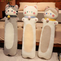 Boneka Mainan หมอนยาวผ้าขนสัตว์รูปแมวการ์ตูนน่ารักตุ๊กตาผ้ากำมะหยี่หมอนยัดสำหรับผู้ใหญ่เด็กผู้ชายและเด็กผู้หญิง