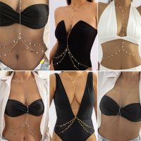 【YF】 Hot Sexy Tassel Chest Chain Fashion Body Jewelry for Women Girl Bohomia Summer Beach Holiday Bikini Dect Cross Belly Waist