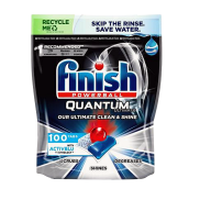 Viên rửa bát finish quantum ultimate 100 viên muối finish bóng finish dùng