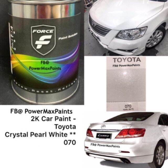 FORCE TOYOTA 070 CRYSTAL PEARL WHITE ** 2K CAR PAINT Lazada