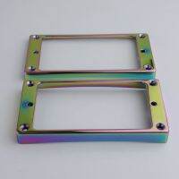 1 Set Rainbow chameleon Humbucker Pickup Frames neck and bridge Pickup Mounting Ring Curved Tapered For LP Electric Guitar