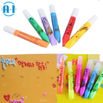 Magic Puffy Pens, Puffy Popcorn Drawing Pens, Set of 6 Neon Colors with 3D  In
