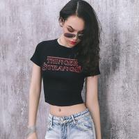 Women High waist Short sleeve T-shirt Exposed navel Crop top