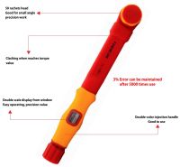 FINEWORK VDE Insulated Torque Wrench 3/8" 5-25Nm ประแจแรงบิดหุ้มฉนวนไฟฟ้า 3/8 นิ้ว แรงบิด 5-25Nm ฉนวนกันไฟฟ้า 1000VAC / 1500VDC