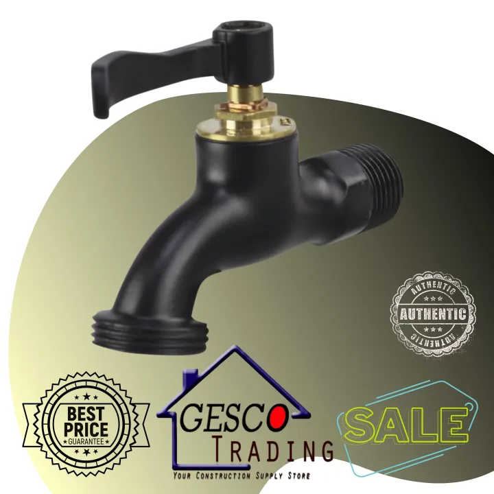 Stainless Black Faucet with Hose Bibb | Lazada PH