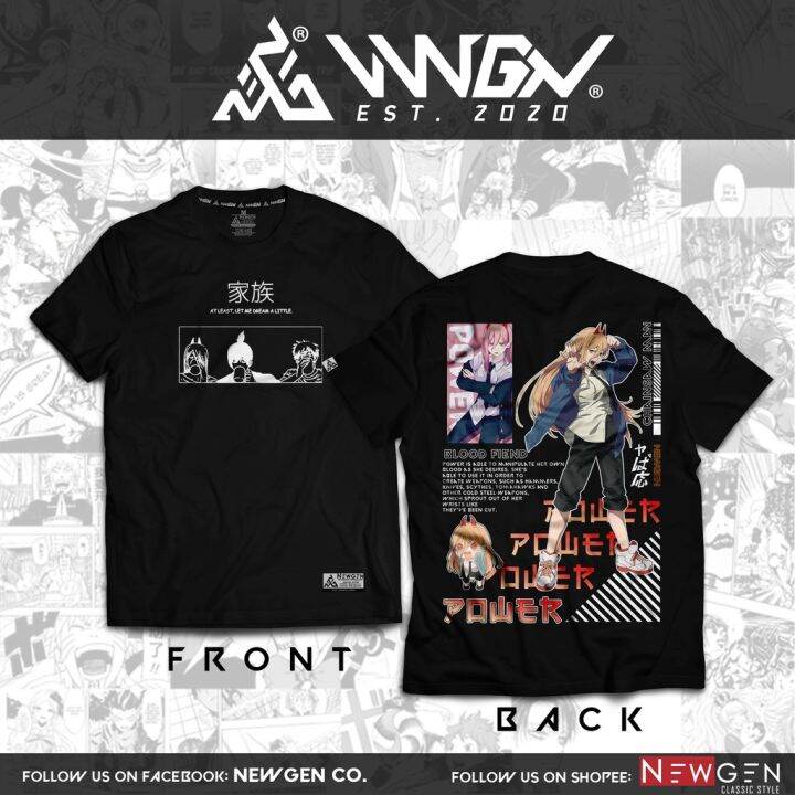 NEWGEN® CLOTHING " Power " Chainsaw Man Merch Pro Club Authentic