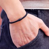 【hot】▩  New In Men Rope Minimalist Magentic Braclet Homme Matching Cord Accessories Pulseras Hombre