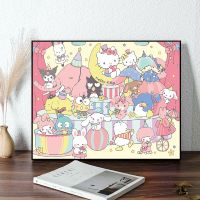 【6】 Sanrio family portrait cute cartoon animation diy digital oil painting Melody Kulomi hand-painted