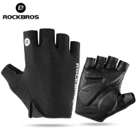 ROCKBROS Cycling Bike Gloves Summer Half Finger Shockproof Breathable MTB Mountain Bicycle Sports Gloves Men Women Cycling Equipment