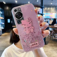 เคสมือถือสำหรับ Huawei P60 Pro ฝาหลังประกายเปลือกหอยรูปดาวคิตตี้ซิลิโคนนิ่มรูปการ์ตูนน่ารักกันการตกสำหรับ Huawei P60เคสใส่โทรศัพท์