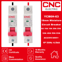 CNC YCB6H-63 เบรกเกอร์ขนาดเล็ก 18 มม. MCB 1-3 เสา Din Rail Mount ความสามารถในการทำลาย 6A/10A/16A/20A/25A/32A-caicai store