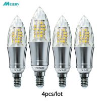 E14 LED Light Candle Bulbs Lamp 12W Equivalent 100W 3500K Warm 6500K Cold White Candelabra SES 1200Lm [Energy Class A+] 4PACK